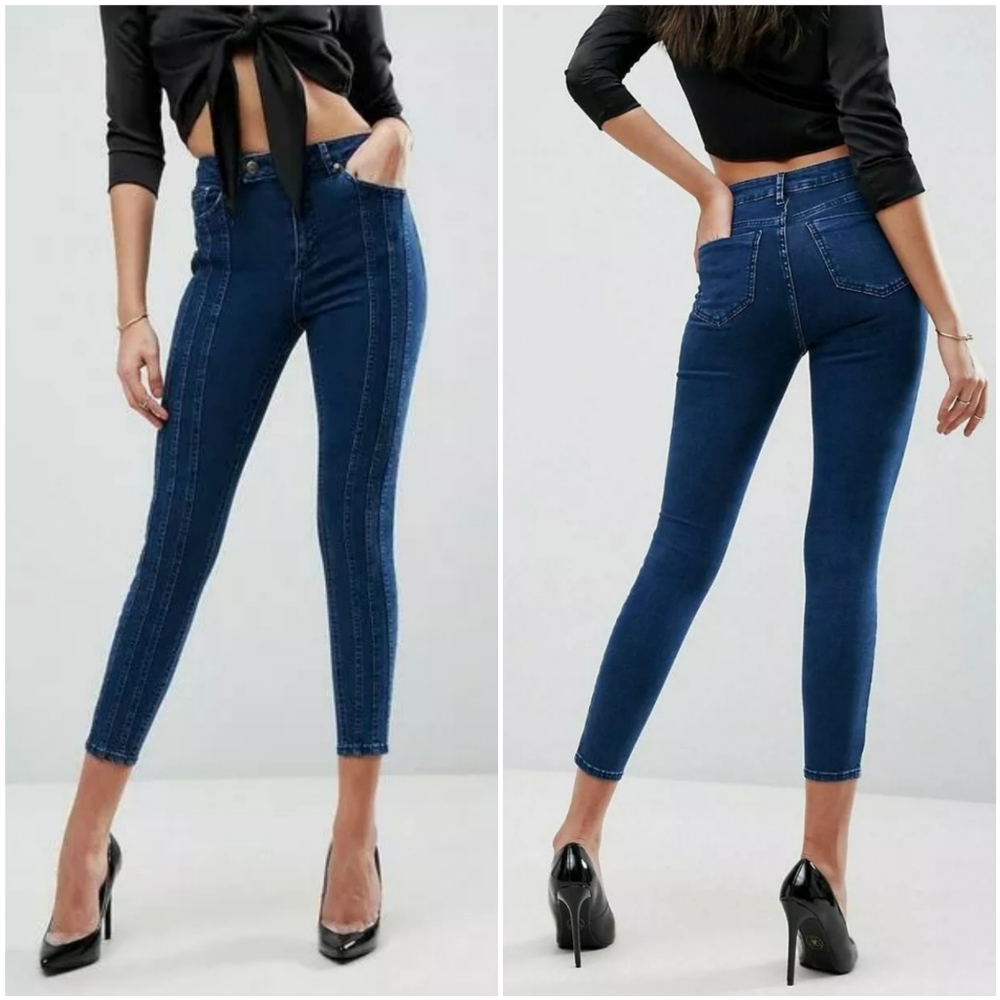 ASOS Ridley High Rise Triple Seam Skinny Jeans 28
